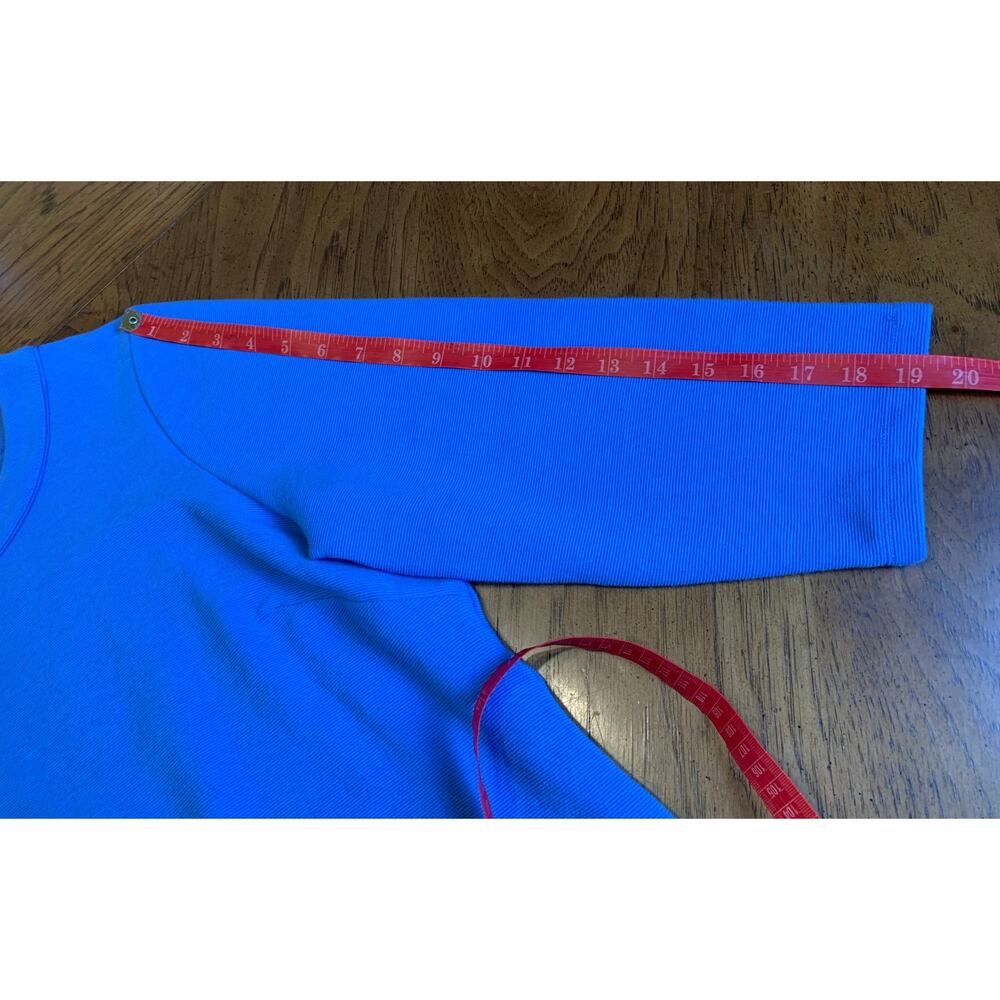 Talbots Womens Top 3/4 Sleeve Blue Stretch Round Neck Size 2X - Picture 9 of 9